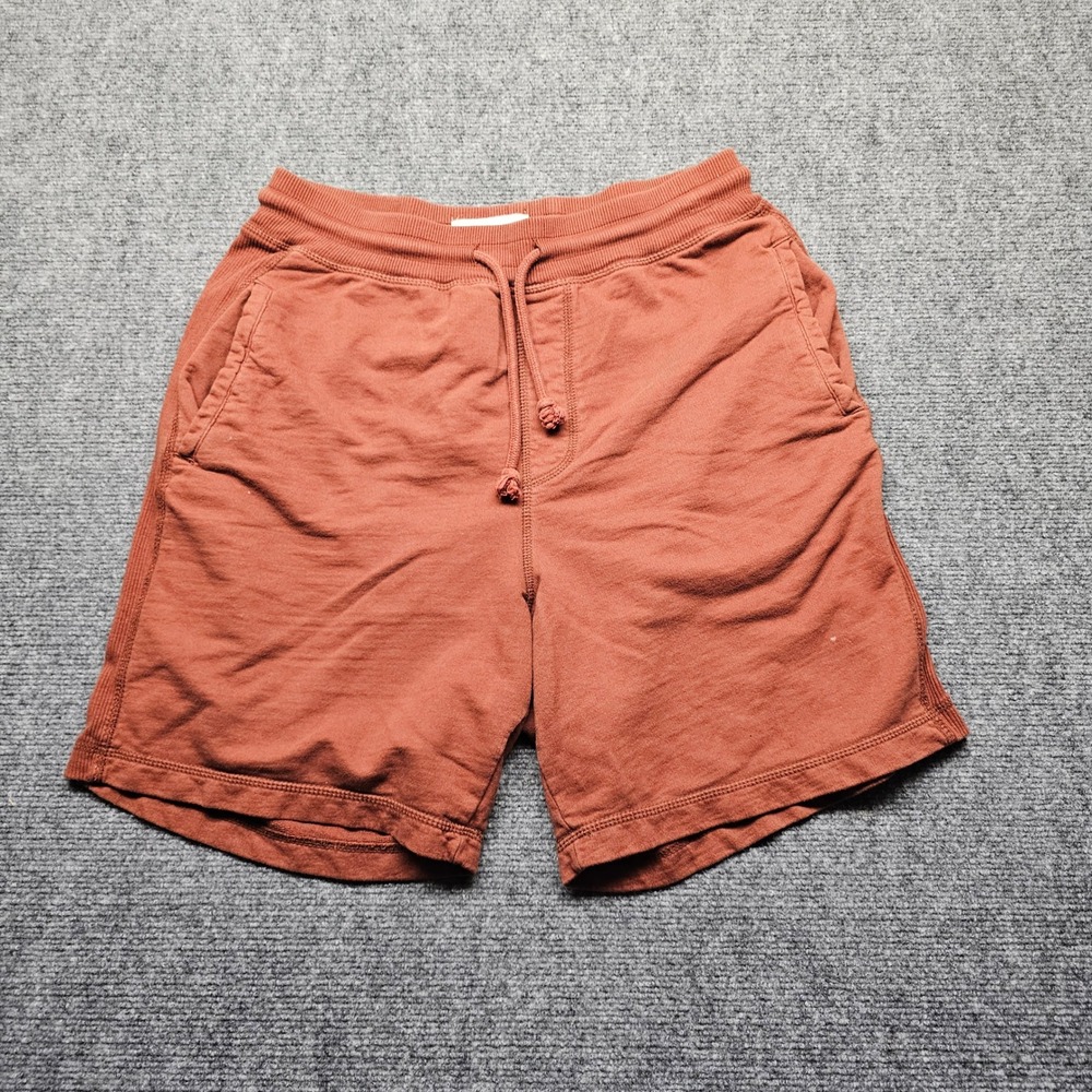 Free Planet Mens Organic Cotton Sweat Shorts Rust Orange FS9H40 Small